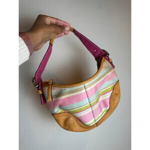 Vintage Y2K Coach SoHo Striped Shoulder Purse